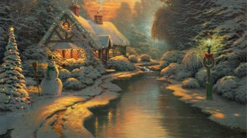 Noche de Navidad Thomas Kinkade Pinturas al óleo